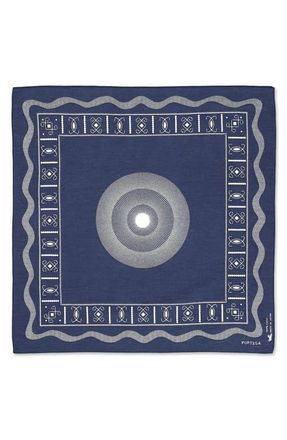 Fortela Circle Print Cotton Bandana in Blue at Nordstrom