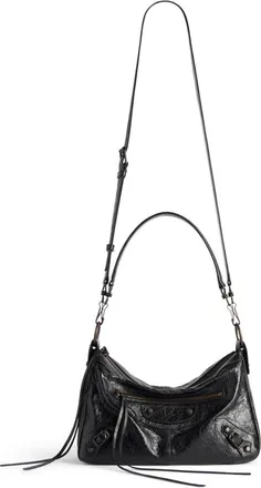 Balenciaga Black Le City Moto Small Crossbody Bag