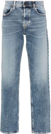 Diesel 2023 D-Finitive 09j54 mid-rise tapered-leg jeans - men - Elastane/Cotton - 30/32 - Blue