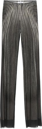 Jean Paul Gaultier spiral-print trousers - Black