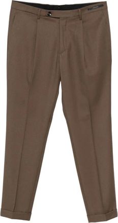 Michael Coal Tk America Geplooide Pantalon - Heren - Nette broeken - Bruin - W38 - Katoen - Broeken