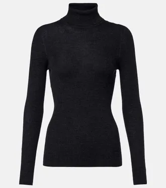 Agnona Ribbed-knit wool, silk, and cashmere sweater
