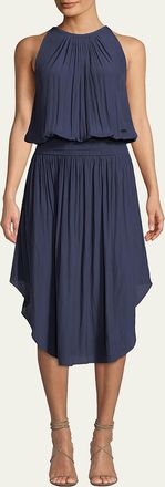 Ramy Brook Audrey Sleeveless Blouson Midi Dress