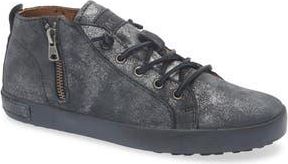 Blackstone Leather Mid Top Sneaker in Black Metallic at Nordstrom Rack, Size 10Us / 40Eu