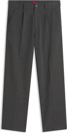 HUGO BOSS Relaxed-fit wide-leg pants in performance-stretch fabric