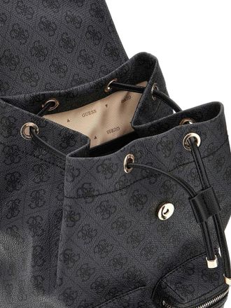 Guess Womens Backpack Coal Logo Polyurethane