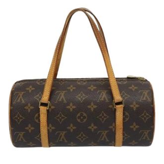 Louis Vuitton Tweedehands Canvas handtassen - Dames - Pre-owned - Bruin - Maat: ONE Size Leer
