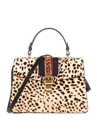 Gucci Schoudertas met luipaardprint - Beige