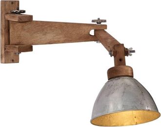 vidaXL L&aacute;mpara De Pared 25 W E27 Plateado Vintage Vidaxl