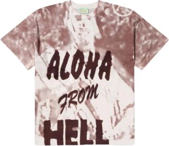 Aries Full Bleed Ss - Heren - T-shirts - Bruin - XL - Tops