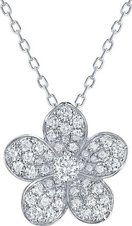 Sabrina Designs 14K 0.83 Ct. Tw. Diamond Flower Necklace