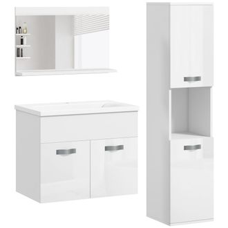 Kleankin Muebles de Ba&ntilde;o 30x30x131.5 cm Blanco