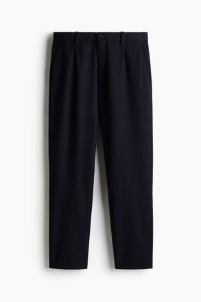 H&M Gefilzte Hose in Regular Fit - Marineblau