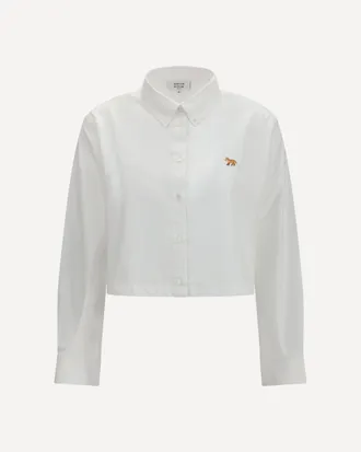 Maison Kitsun&eacute; Baby Fox Cropped Shirt Female 38