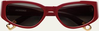Jacquemus Les Lunettes Gala Acetate Oval Sunglasses