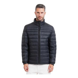 HUGO BOSS Gemengde Quilt Jas - Heren - Winterjassen - Zwart - M - Jassen