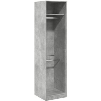 vidaXL Armario de madera contrachapada gris hormigón 50x50x200 cm vidaXL