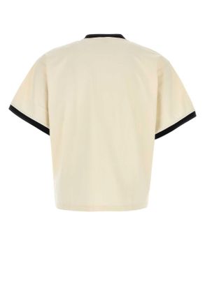 Versace Mens Ivory Cotton T-Shirt 1w790dirtywhite T-shirts And Polos