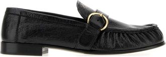 Miu Miu Black Logo Mocassini Loafers