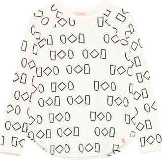 The Animals Observatory geometric-print long-sleeve t-shirt - kids - Fabric - 10 yrs - White