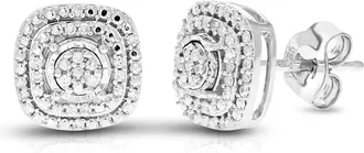 Vir Jewels 1/10 cttw Lab Grown Diamond Composite Earrings in Sterling Silver With Push Backs For Women