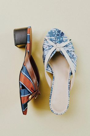 Maeve Knotted Slip-On Block Heels
