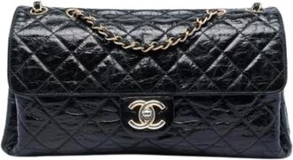 Chanel Pre-owned Quilted Shoulder Bag - Dames - Vintage Schoudertas - Zwart - ONE Size - Leer - Vintage