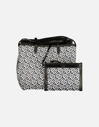 Burberry Womens Monogram Mini Beach Tote Bag - Blue/Multi - Size: UNI