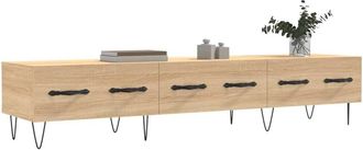 Berkfield Home TV Cabinet Sonoma Oak 150x36x30 cm Engineered Wood in Light Tan | Size: 150 x 36 x 30 cm