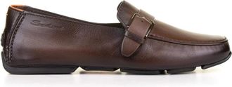 Santoni Mgdr 18422 Loafers - Heren - Loafers - Bruin - 44 EU - Leer - Schoenen