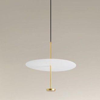 Trade Shop Trade Shop Traesio - Trade Shop - Luz Summary 6500k Led 18w Disco Paralum Piatto Bianco Oro Tondo 33207
