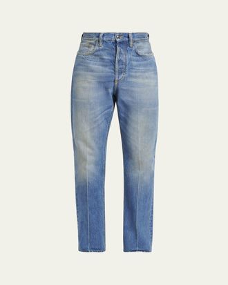 Versace Mens Straight-Leg Denim Jeans