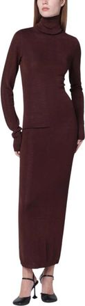 Entire studios Abito Donna Midi - Dames - Kleedjes - Bruin - M/L - Kleedjes