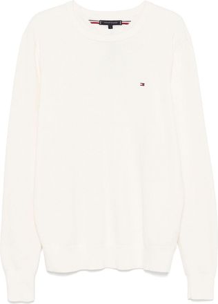 Tommy Hilfiger crew-neck sweater - White