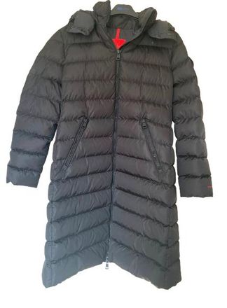 Moncler Black Long Coat Size S