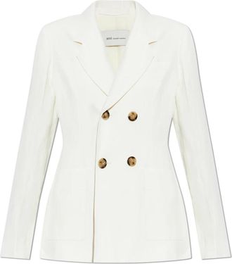 Ami Double-breasted Bar Jacket - Dames - Blazers - Beige - XS - Katoen - Jassen