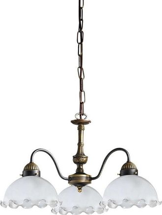 Kolarz Kolarz - Nonna - L&aacute;mpara De Ara&ntilde;a Con 3 Brazos, Estilo Caba&ntilde;a, Lat&oacute;n Envejecido Mate, 3x E27