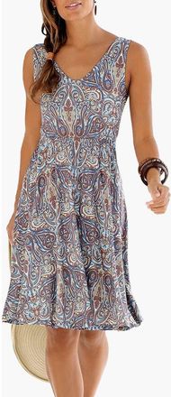Lascana Womens Sleeveless Paisley Dress in Navy Printed at Nordstrom, Size 12