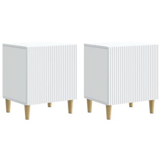 vidaXL Armario De Noche 2 Pcs 43 X 34,5 X 50 Cm Madera De Ingenier&iacute;a Vidaxl