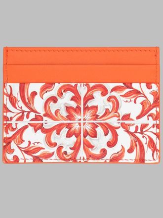 Dolce & Gabbana Leather Card Case - Orange