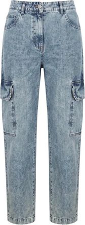 Moorer High-Waist Straight Jeans - Dames - Slim Fit Jeans - Blauw - W29 - Katoen - Jeans