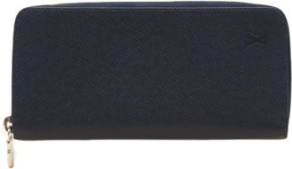 Louis Vuitton Navy Navy Blue Taiga Leather Long Wallet (Bi-Fold) (Pre-Owned)