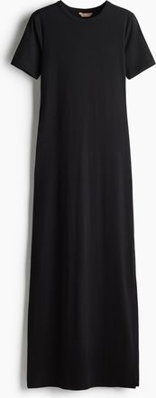 H&M Langes T-Shirt-Kleid - Schwarz