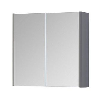 Clifton Basalt Grey 80cm 2 Door Bathroom Mirror Cabinet