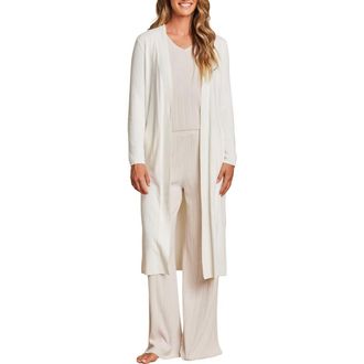 Barefoot Dreams Everything CozyChic Ultra Lite Open Front Cardigan in Pearl at Nordstrom, Size X-Small
