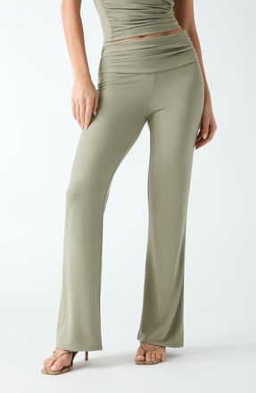 Guess Iliana Ruched Waist Pants in Green at Nordstrom, Size X-Small