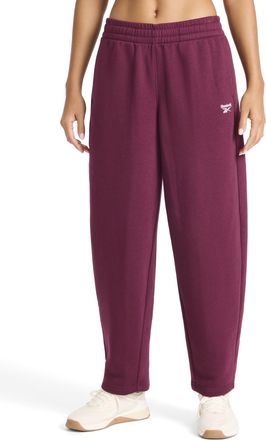 Reebok Womens Barrel Pant, Standard Fit, 28 Inseam, Midweight Cotton-Poly Fabric, Black Cherry, S