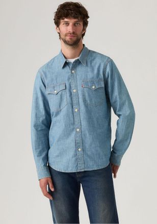 Levi's Jeanshemd LEVIS RELAXED FIT WESTERN, Damen, Gr. XL, N-Gr, blau dreams chambray, Denim/Jeans, Obermaterial: 100% Baumwolle, relaxed fit, 1-Knopf-Mansch