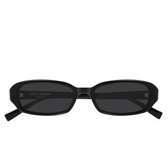 Saint Laurent Erin Zonnebril - Dames - Accessoires - Zwart - Maat: 52 MM Nylon