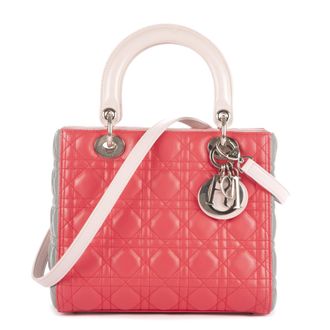 Dior Pre-owned Womens Medium Lady Zip PM Handbag - Pink - One Size